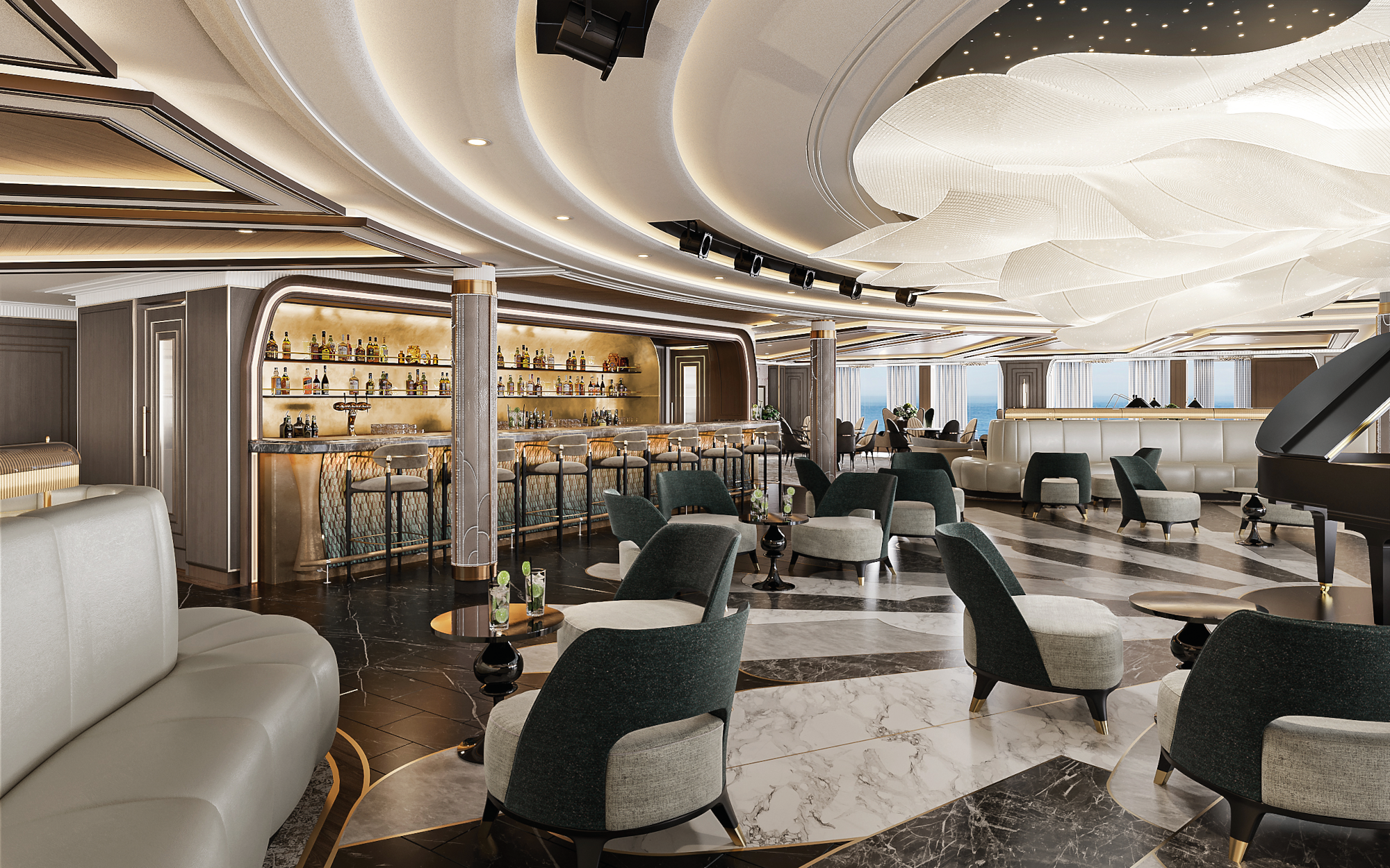 MyCruise Regent-Seven-Seas-Cruises Seven-Seas-Grandeur Offentlige-arealer Barer-lounger-atrium2